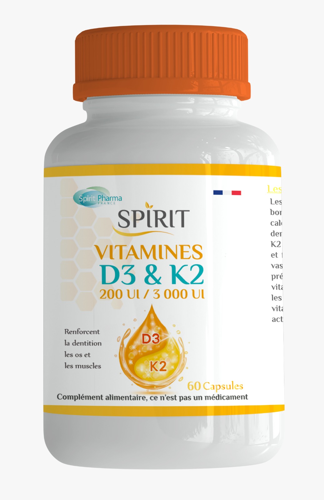 VITAMINE D3 + K2 — Complément alimentaire naturel certifié ONSSA