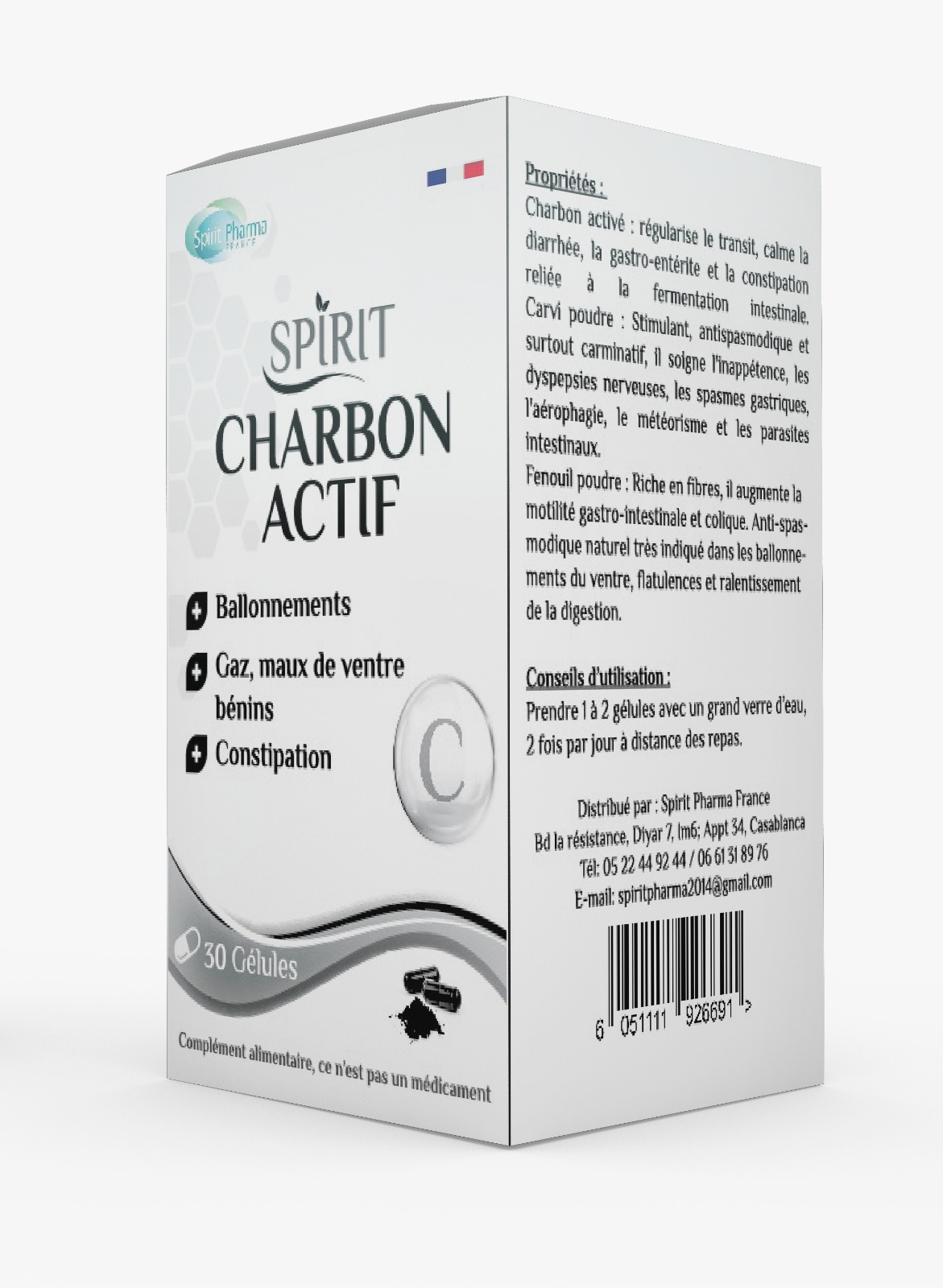 CHARBON ACTIF — Complément alimentaire naturel halal livraison Maroc